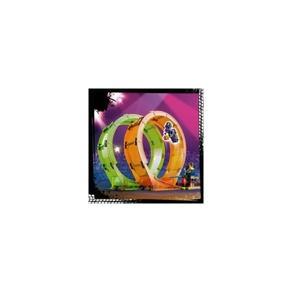 Конструктор LEGO City Stuntz Подвійна петля каскадерської арени 598 деталей (60339)