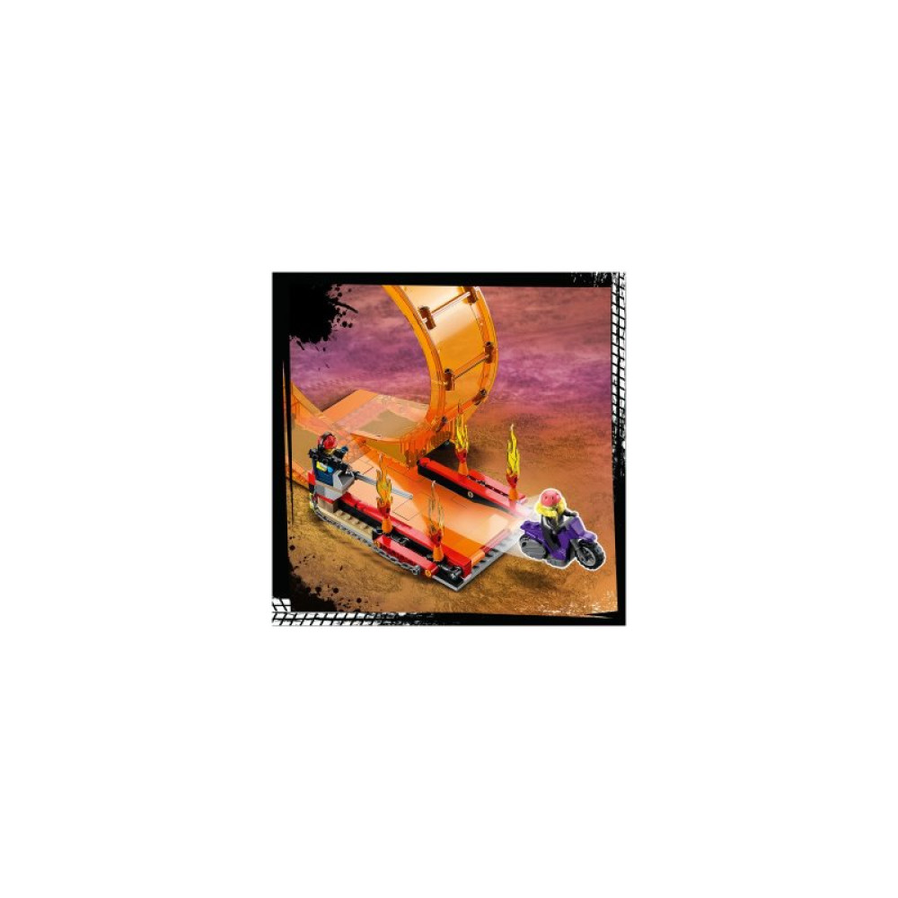 Конструктор LEGO City Stuntz Подвійна петля каскадерської арени 598 деталей (60339)