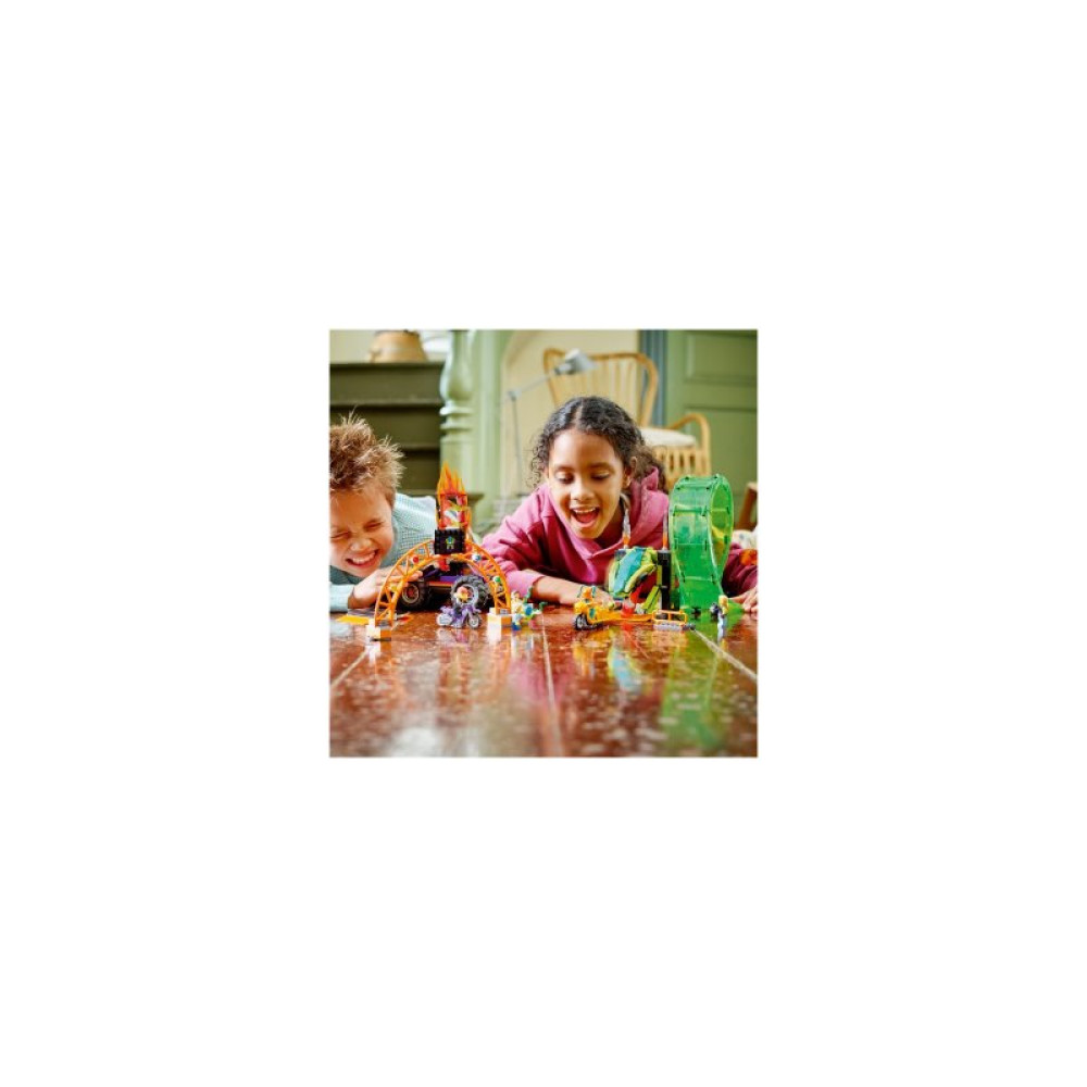 Конструктор LEGO City Stuntz Подвійна петля каскадерської арени 598 деталей (60339)