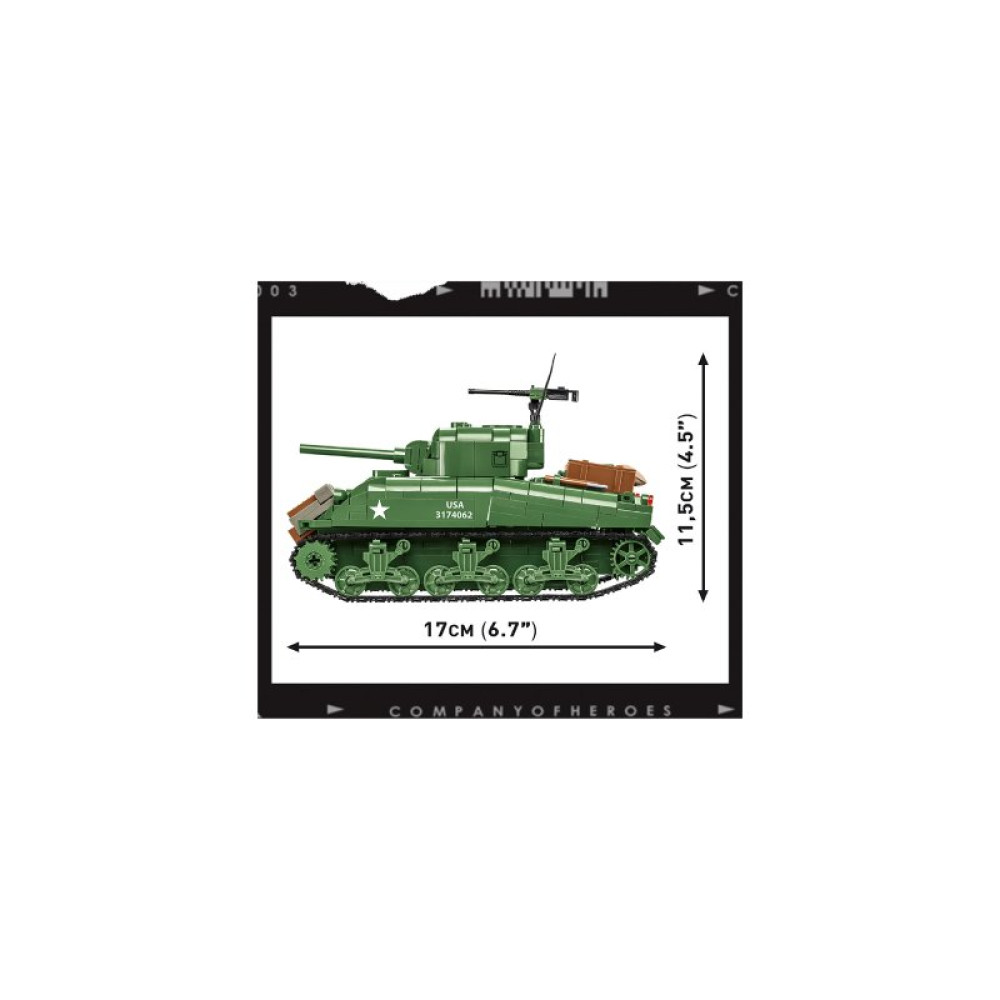 Конструктор Cobi Company of Heroes 3 Танк M4 Шерман, 615 деталей (COBI-3044)