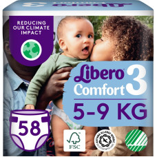 Подгузник Libero Comfort Размер 3 (5-9 кг) 58 шт (7322541756752) Подгузник Libero Comfort Размер 3 (5-9 кг) 58 шт (7322541756752)