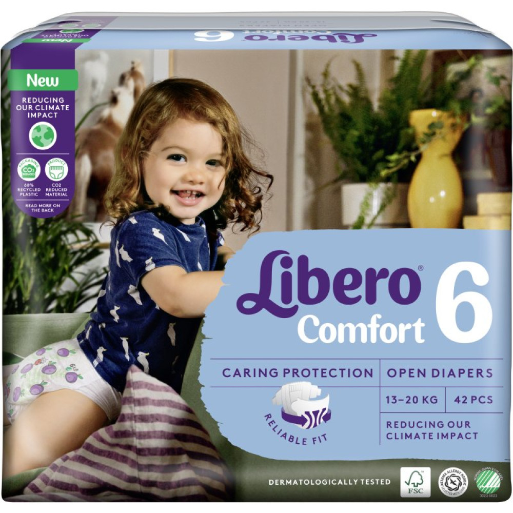 Подгузник Libero Comfort Размер 6 (13-20 кг) 42 шт (7322541757049)