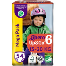 Подгузник Libero Up&Go Размер 6 (13-20 кг) 54 шт (7322541743004) Подгузник Libero Up&Go Размер 6 (13-20 кг) 54 шт (7322541743004)