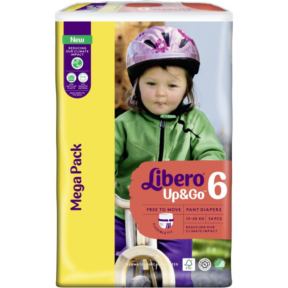 Подгузник Libero Up&Go Размер 6 (13-20 кг) 54 шт (7322541743004)