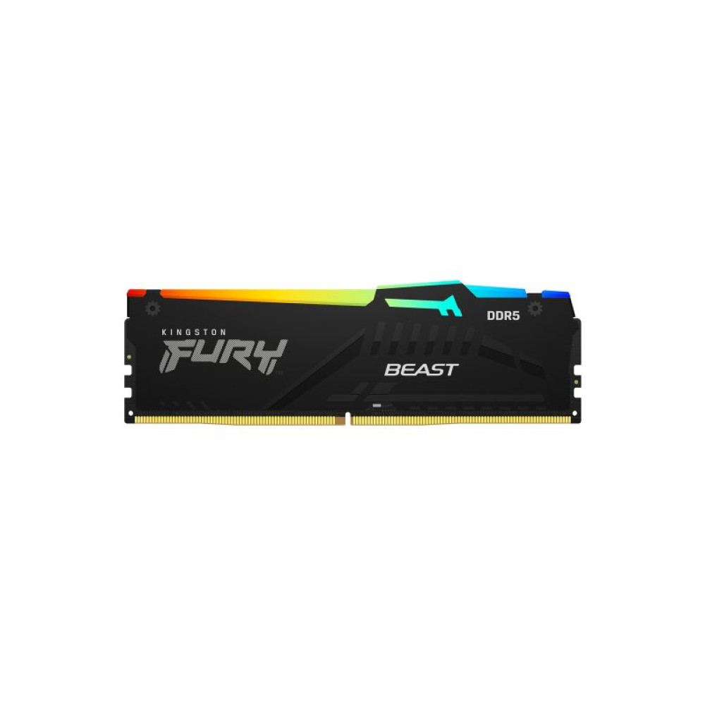 Модуль пам'яті для комп'ютера DDR5 64GB (2x32GB) 5600 MHz FURY Beast RGB Kingston Fury (ex.HyperX) (KF556C40BBAK2-64)