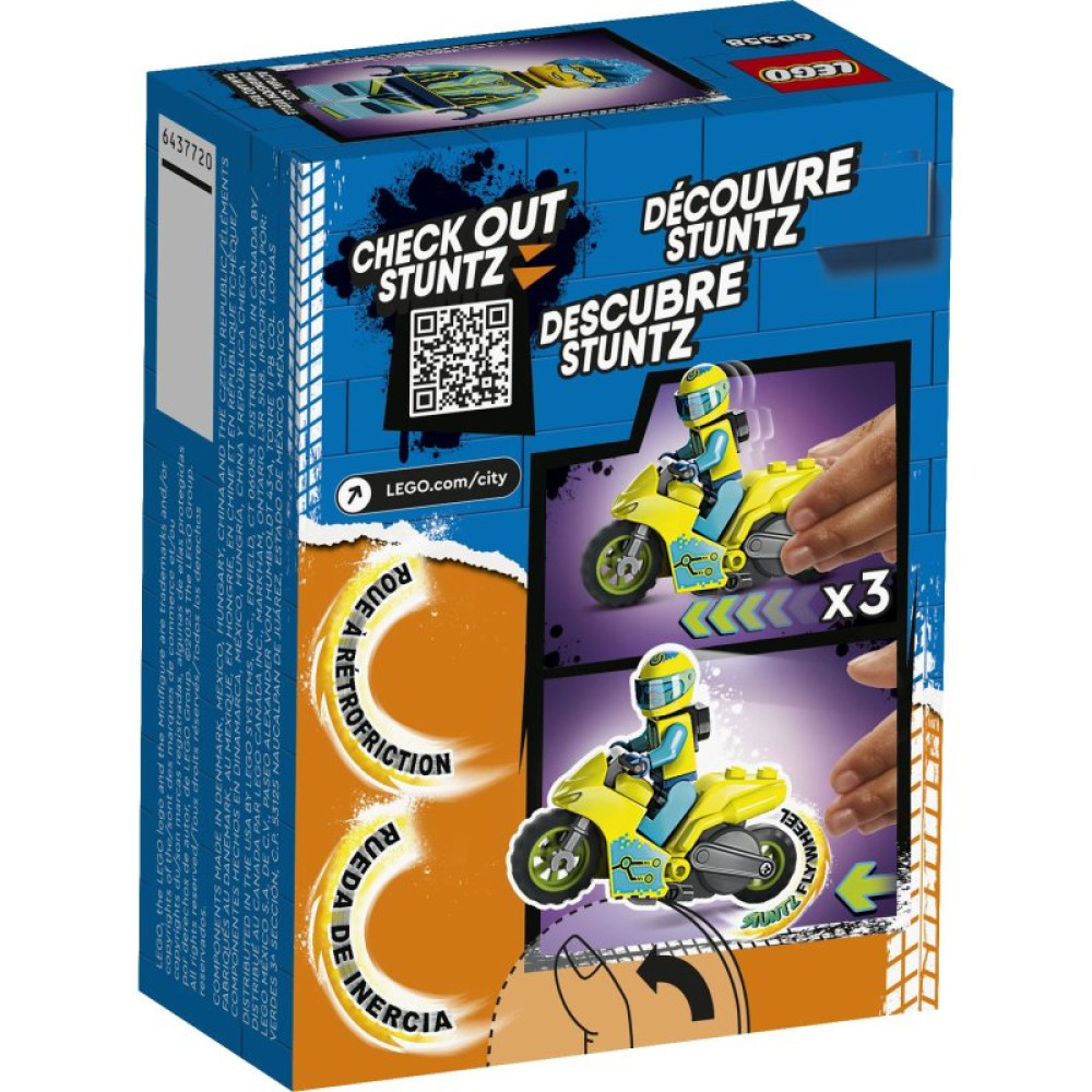 Конструктор LEGO City Каскадерский кибермотоцикл 13 деталей (60358)