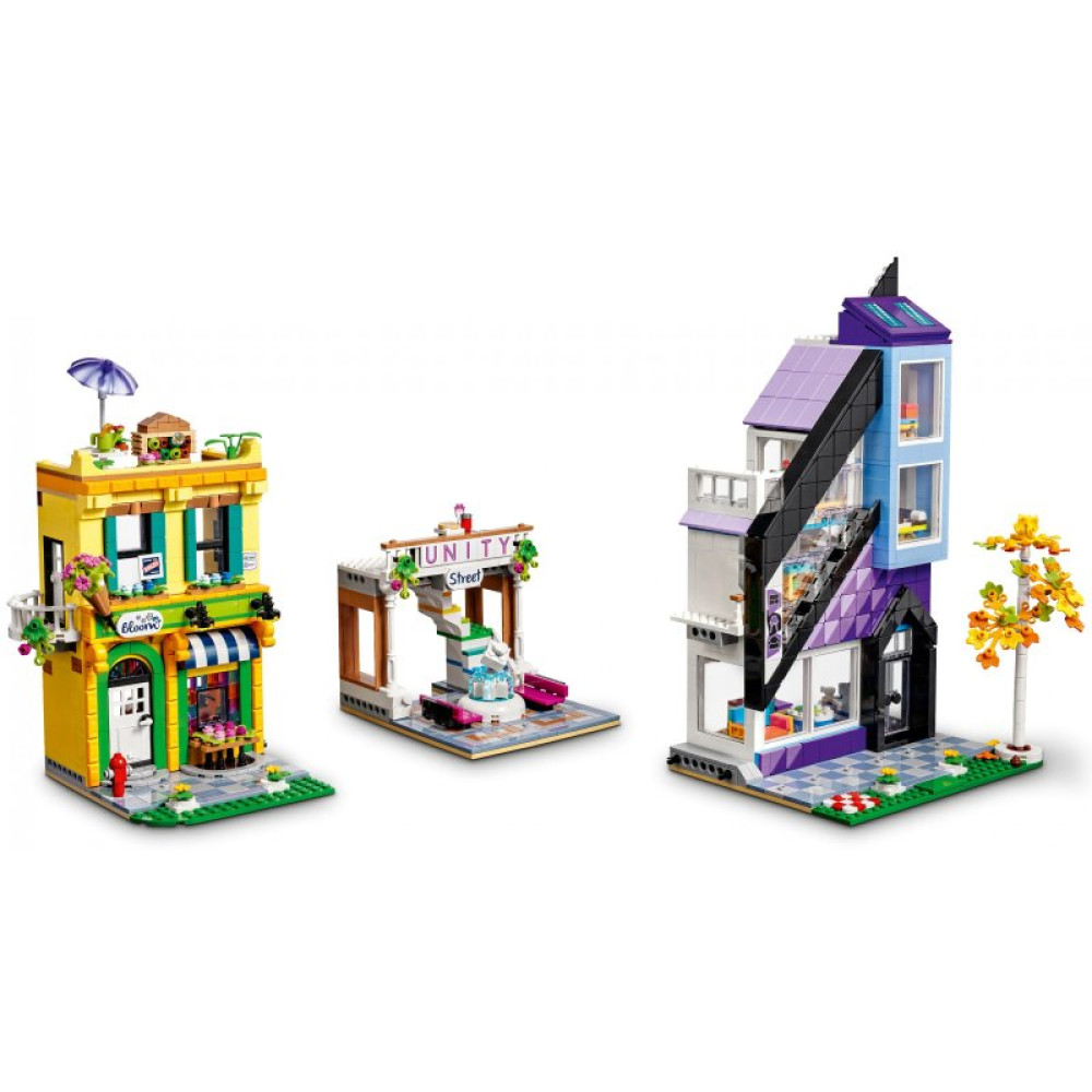 Конструктор LEGO Friends Цветочные и дизайнерские магазины в центре города 2010 деталей (41732)