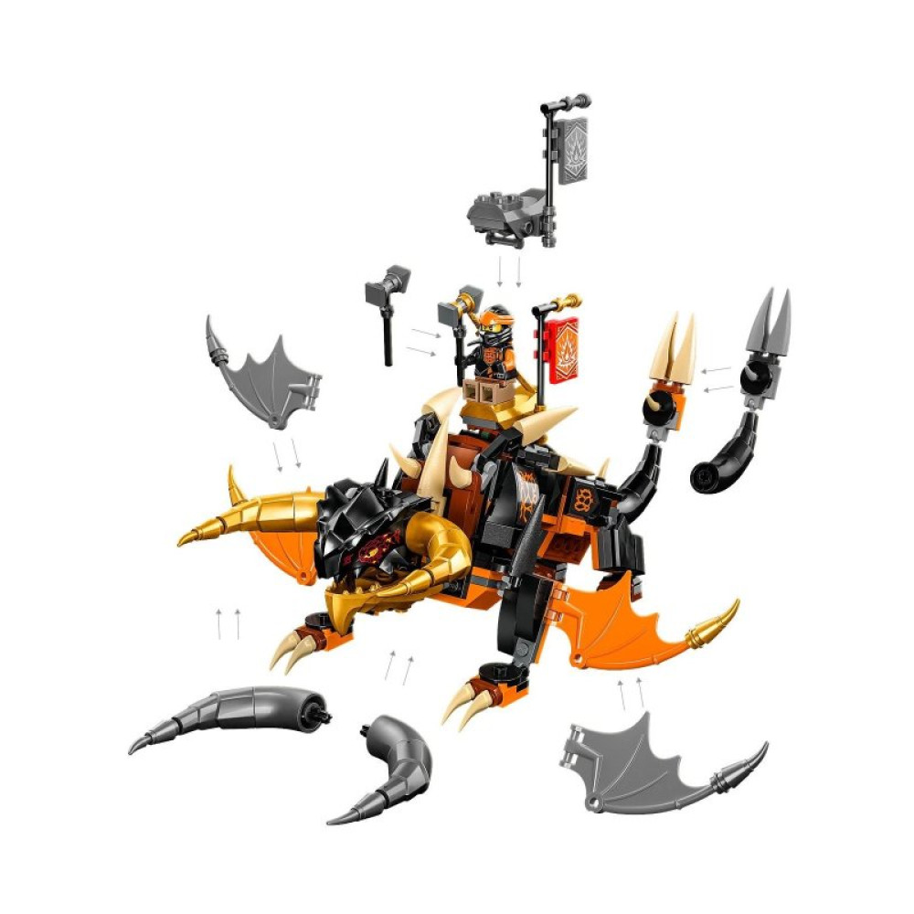 Конструктор LEGO Ninjago Земляний дракон Коула EVO 285 деталей (71782)