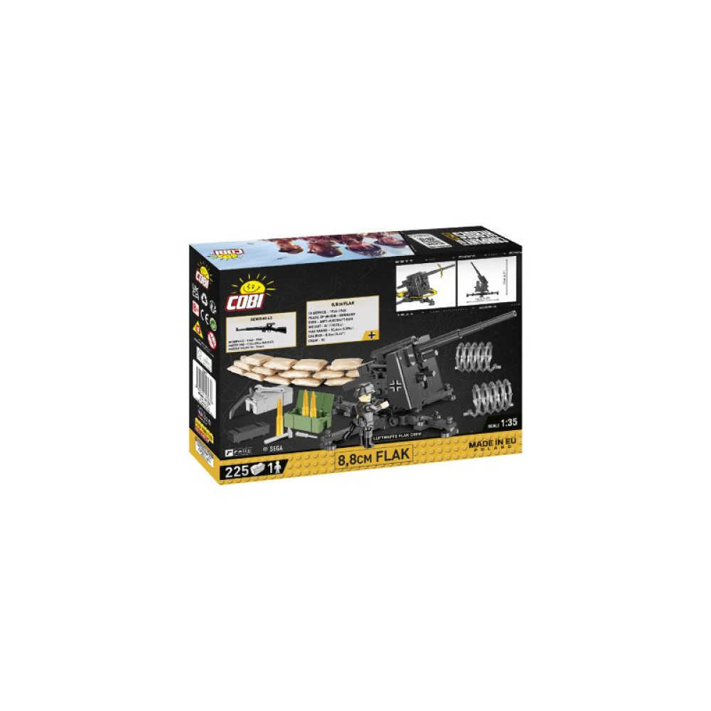 Конструктор Cobi Company of Heroes 3 Зенитная пушка FlaK 88-мм, 225 деталей (COBI-3047)