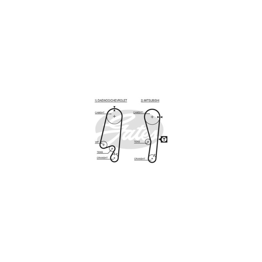 Комплект ременя ГРМ з помпой Gates KP15434XS