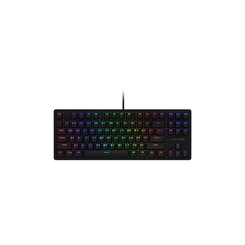Клавіатура Hator Rockfall TKL Mecha Pink USB Black (HTK-621)