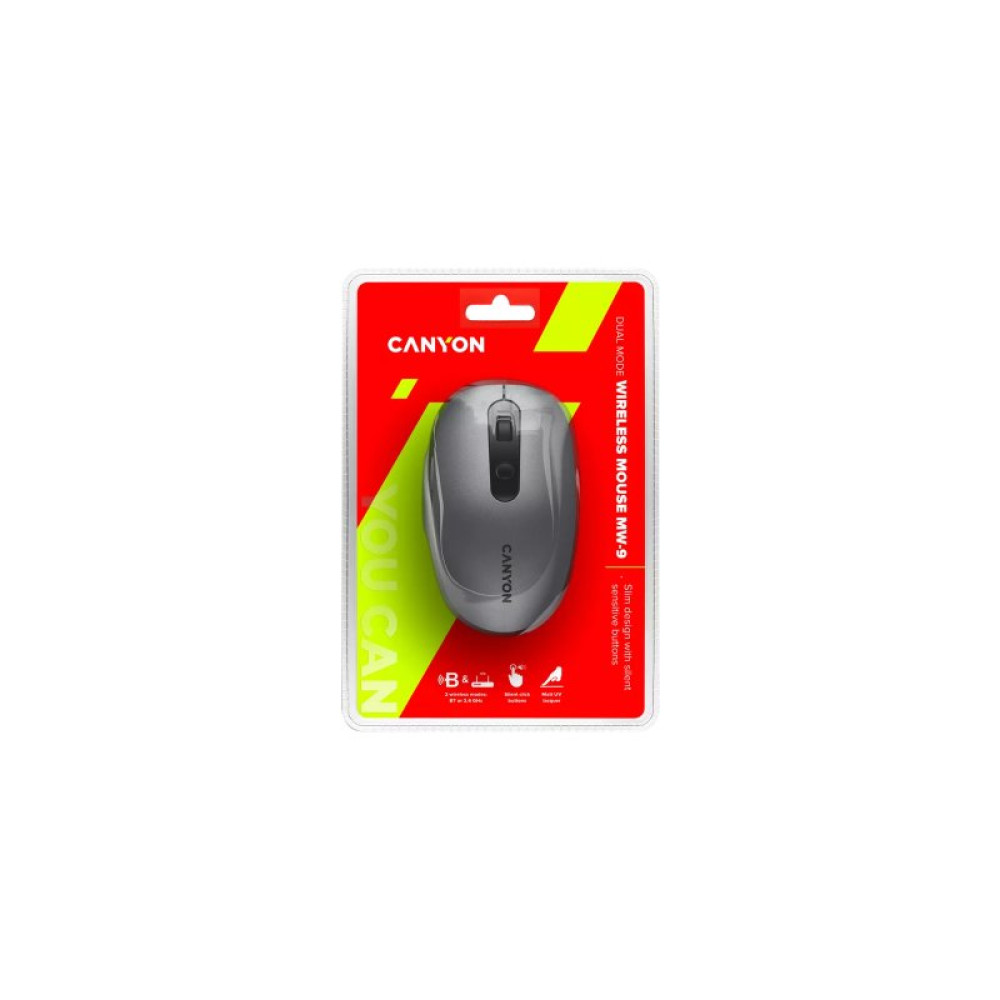 Мышка Canyon MW-9 Silent Wireless Gray (CNS-CMSW09DG)