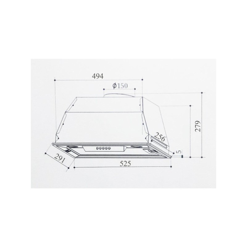 Вытяжка кухонная Interline SMART BK A/60/T