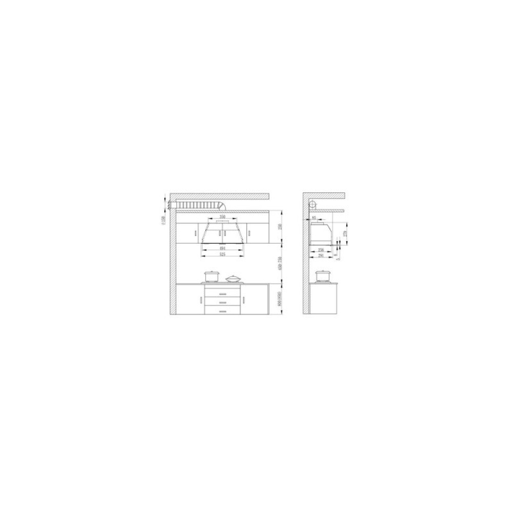 Вытяжка кухонная Interline SMART BK A/60/T