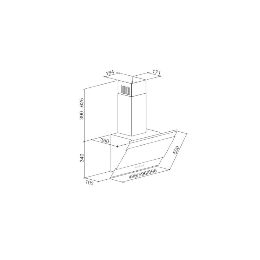 Вытяжка кухонная Eleyus Focus 700 50 BG (Focus70050BG)