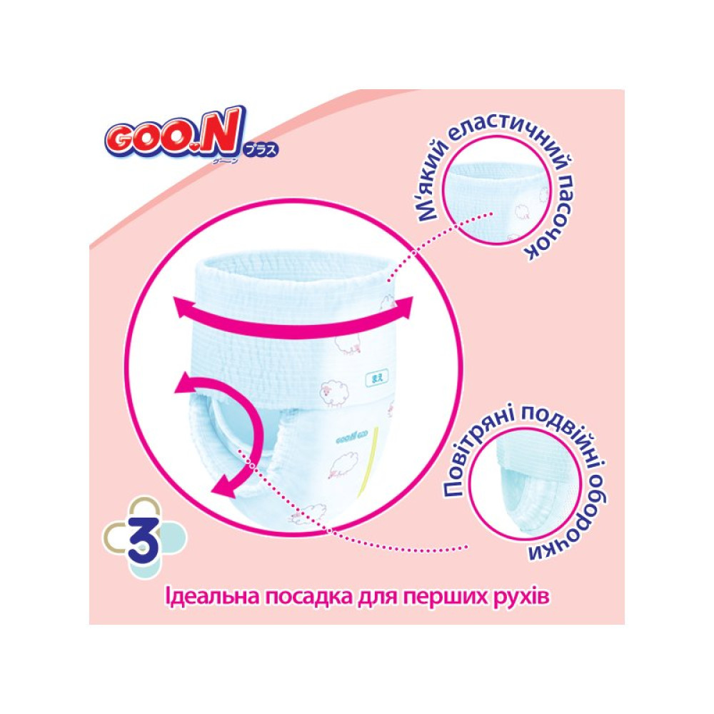 Підгузок GOO.N Plus Трусики 12-20 кг XL унісекс 38 шт (843341)