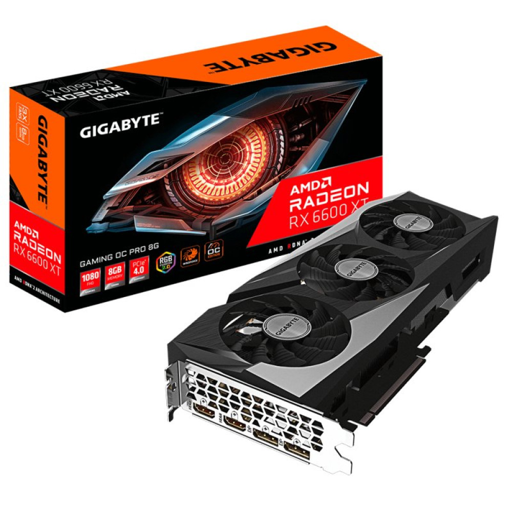 Видеокарта GIGABYTE Radeon RX 6600 XT 8Gb GAMING PRO OC (GV-R66XTGAMINGOC PRO-8GD)
