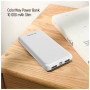 Батарея универсальная ColorWay 10 000 mAh Slim, White (CW-PB100LPF2WT)