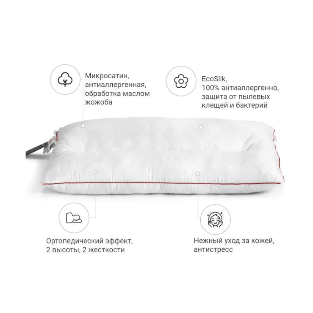 Подушка MirSon ортопедическая Premium Eco Jojo 149 Средняя 50x70 см (2200000393043) Подушка MirSon ортопедическая Premium Eco Jojo 149 Средняя 50x70 см (2200000393043)