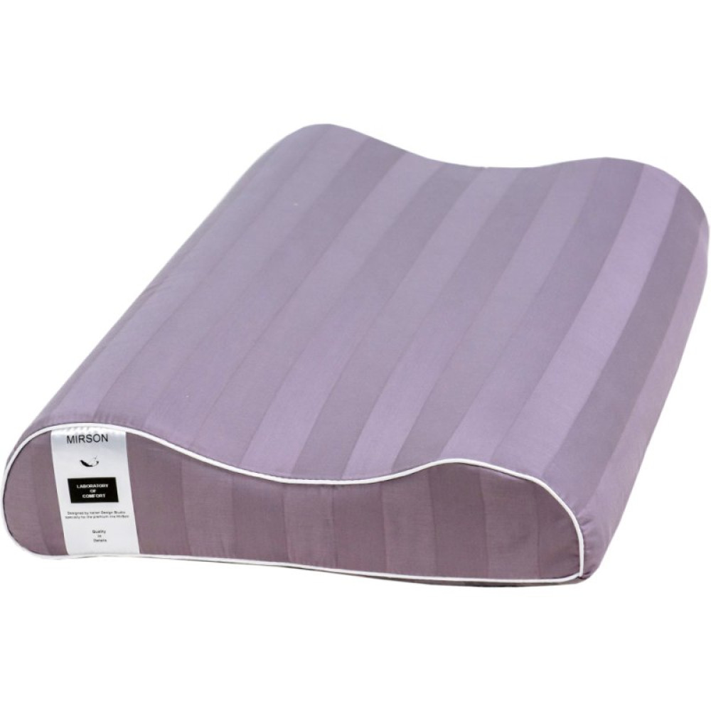 Подушка MirSon ортопедическая №6004 Noble stripe Peony 58х40х10.5 (2200003260854)