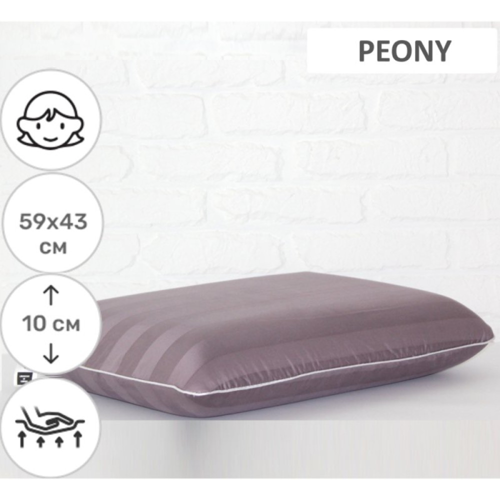 Подушка MirSon ортопедическая №6067 Noble stripe Peony WoMen 59х43х10 (2200003262216)