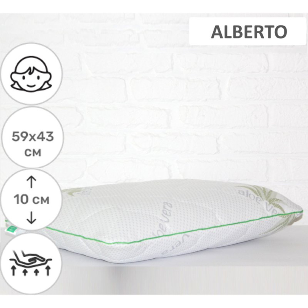 Подушка MirSon ортопедическая №6081 Green nature Alberto WoMen 59х43х10 (2200003262353)