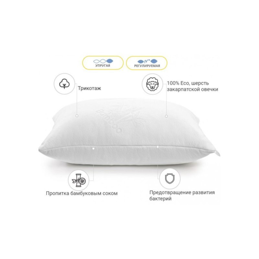 Подушка MirSon шерстяная №753 Julia упругая 60х60 см (2200001488380)