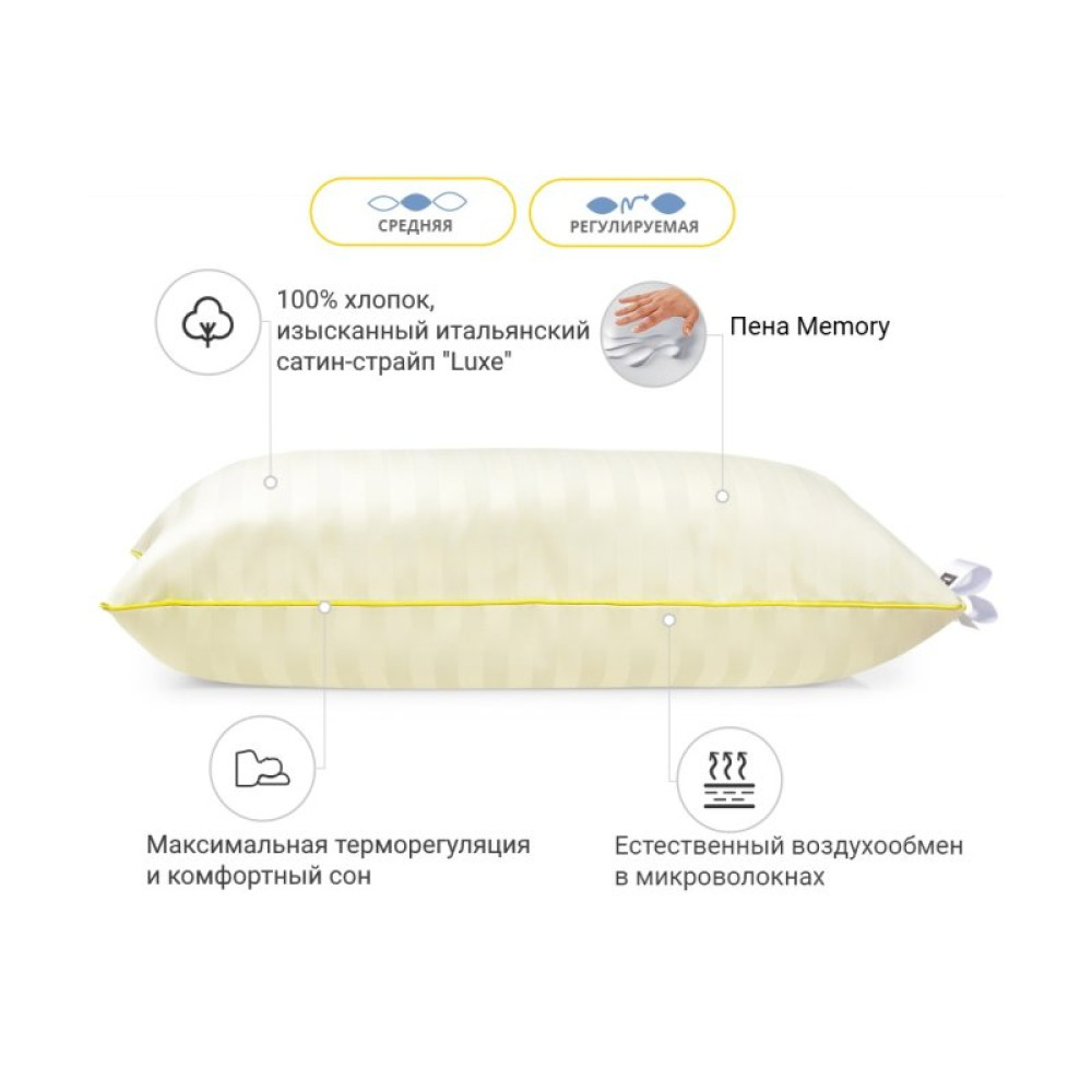 Подушка MirSon 1484 Carmela Hand Made memory effekt Средняя 50х50 см (2200003263343) Подушка MirSon 1484 Carmela Hand Made memory effekt Средняя 50х50 см (2200003263343)