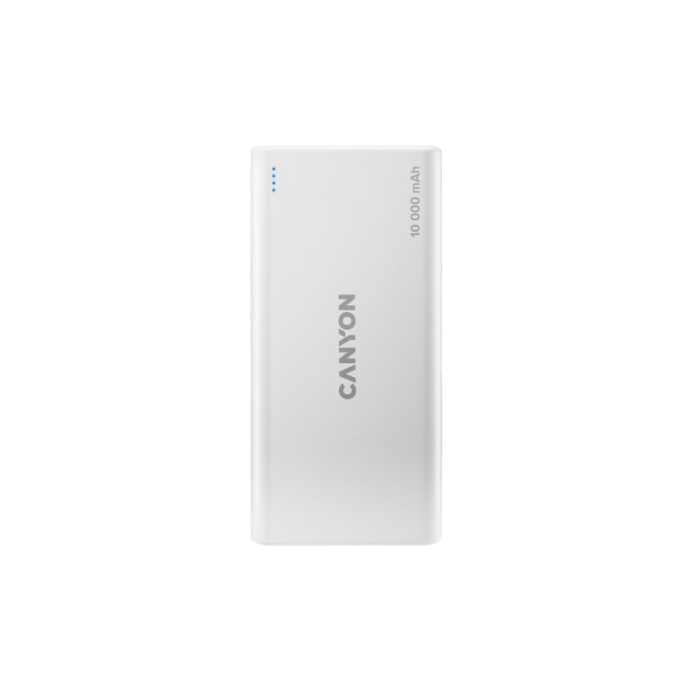 Батарея універсальна Canyon PB-108 10000mAh, Input 5V/2A, Output 5V/2.1A(Max), white (CNE-CPB1008W)