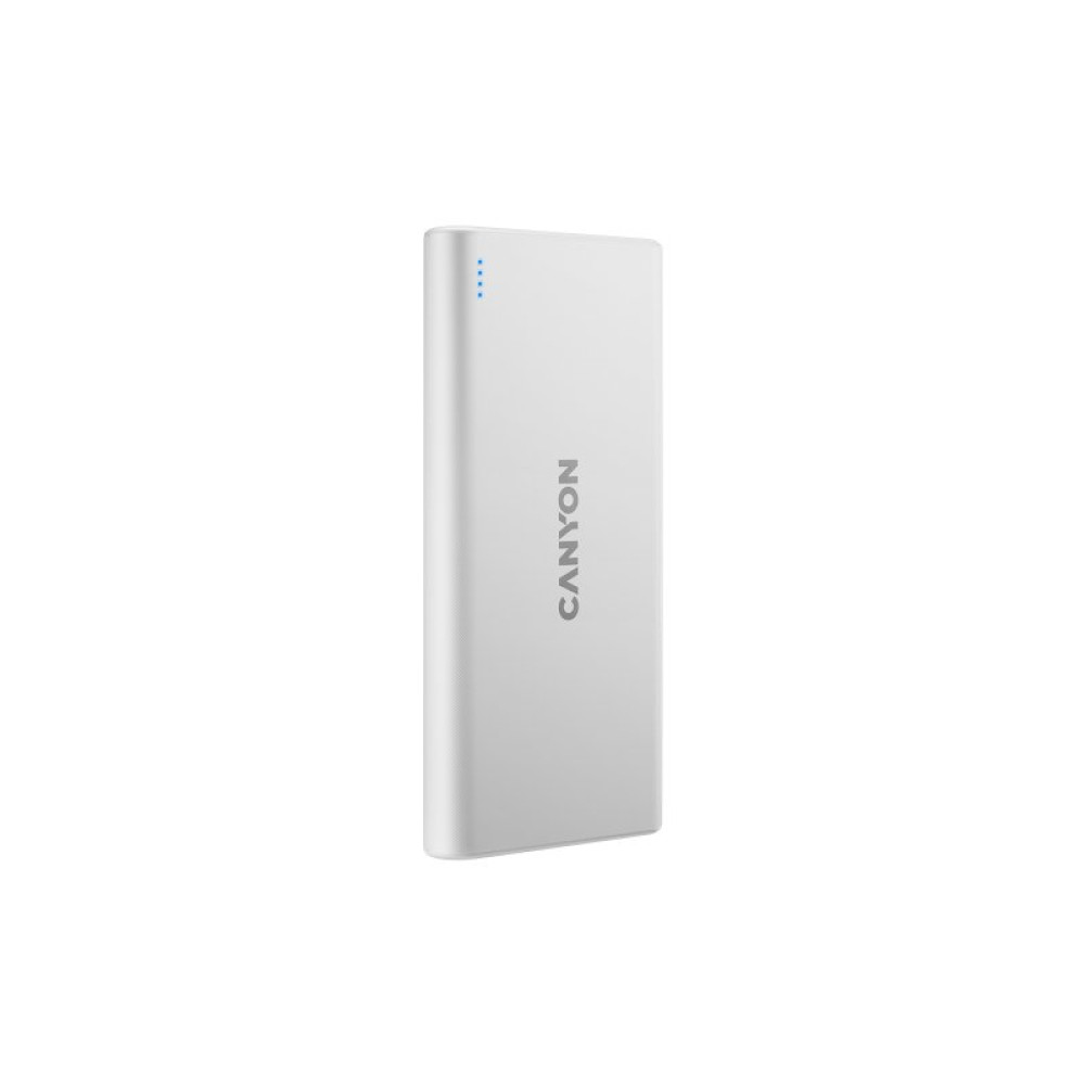 Батарея універсальна Canyon PB-108 10000mAh, Input 5V/2A, Output 5V/2.1A(Max), white (CNE-CPB1008W)