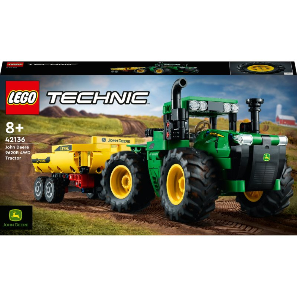 Конструктор LEGO Technic John Deere 9620R 4WD Tractor 390 деталей (42136)