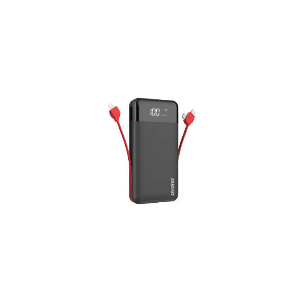 Батарея универсальная Dudao K1Pro 20000mAh, with built-in cables, black (6970379617588)