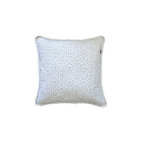 Подушка Прованс Декоративна з гудзиком Bella Сірий вітраж 35х35 (4823093416628)