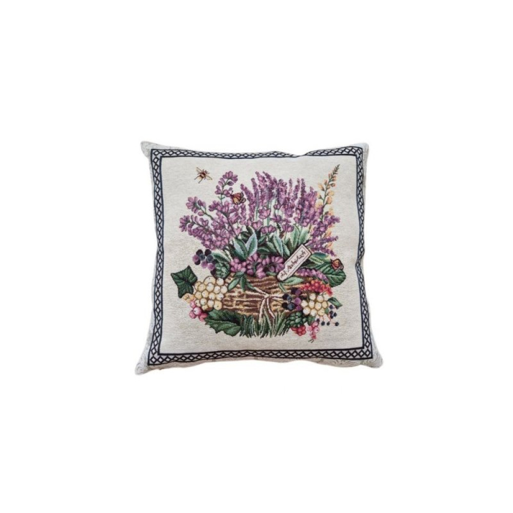 Подушка Прованс Декоративная Лавандовое поле Корзина лаванды в рамке 45х45 (4823093427518) Подушка Прованс Декоративная Лавандовое поле Корзина лаванды в рамке 45х45 (4823093427518)