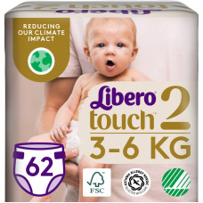 Подгузник Libero Touch Размер 2 (3-6 кг) 62 шт (7322541750071) Подгузник Libero Touch Размер 2 (3-6 кг) 62 шт (7322541750071)