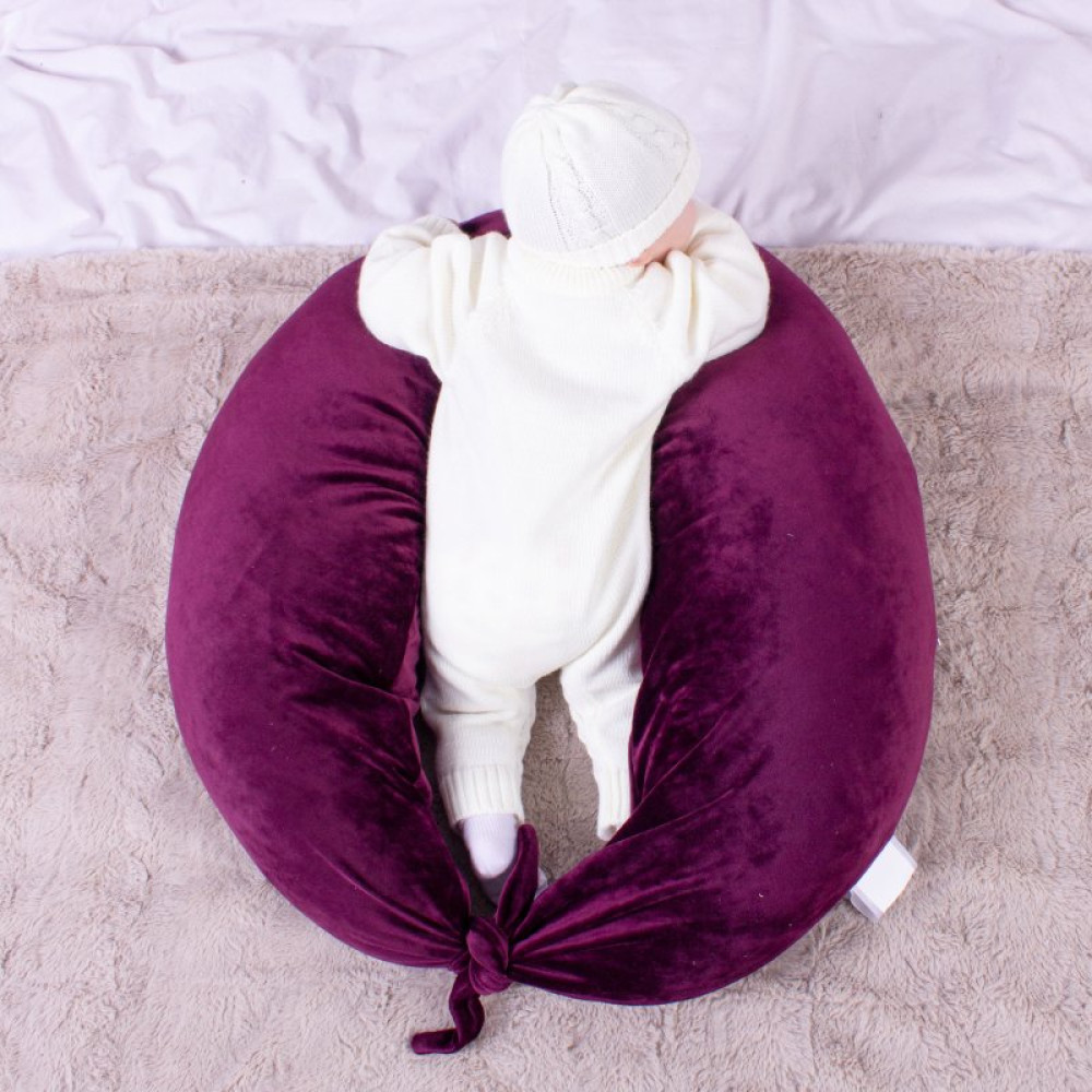 Подушка MirSon для беременных и кормления №8301 Velvet Line 28-0002 Excalibur Велюр 30х170х20 см (2200006200260)