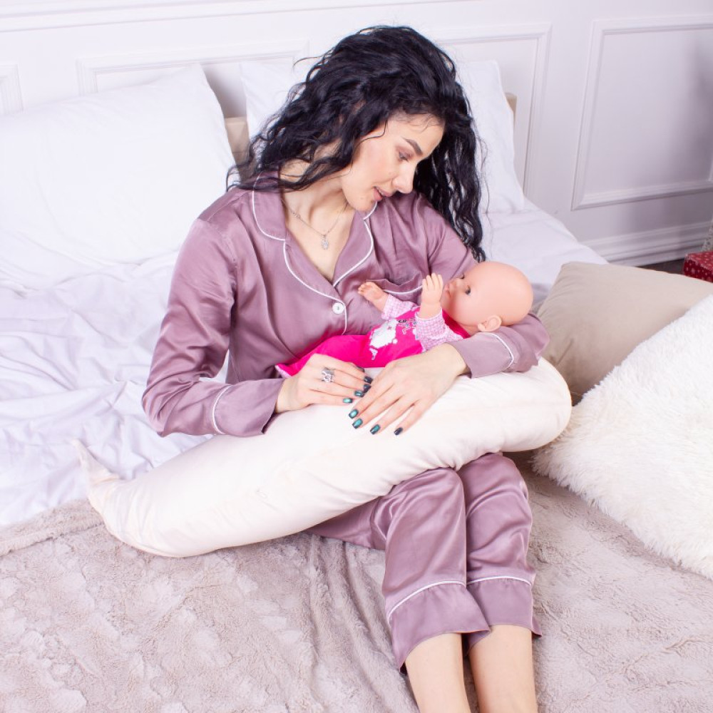 Подушка MirSon для беременных и кормления №8302 Velvet Line 28-0004 Cream Велюр 30х170х20 см (2200006200277) Подушка MirSon для беременных и кормления №8302 Velvet Line 28-0004 Cream Велюр 30х170х20 см (2200006200277)