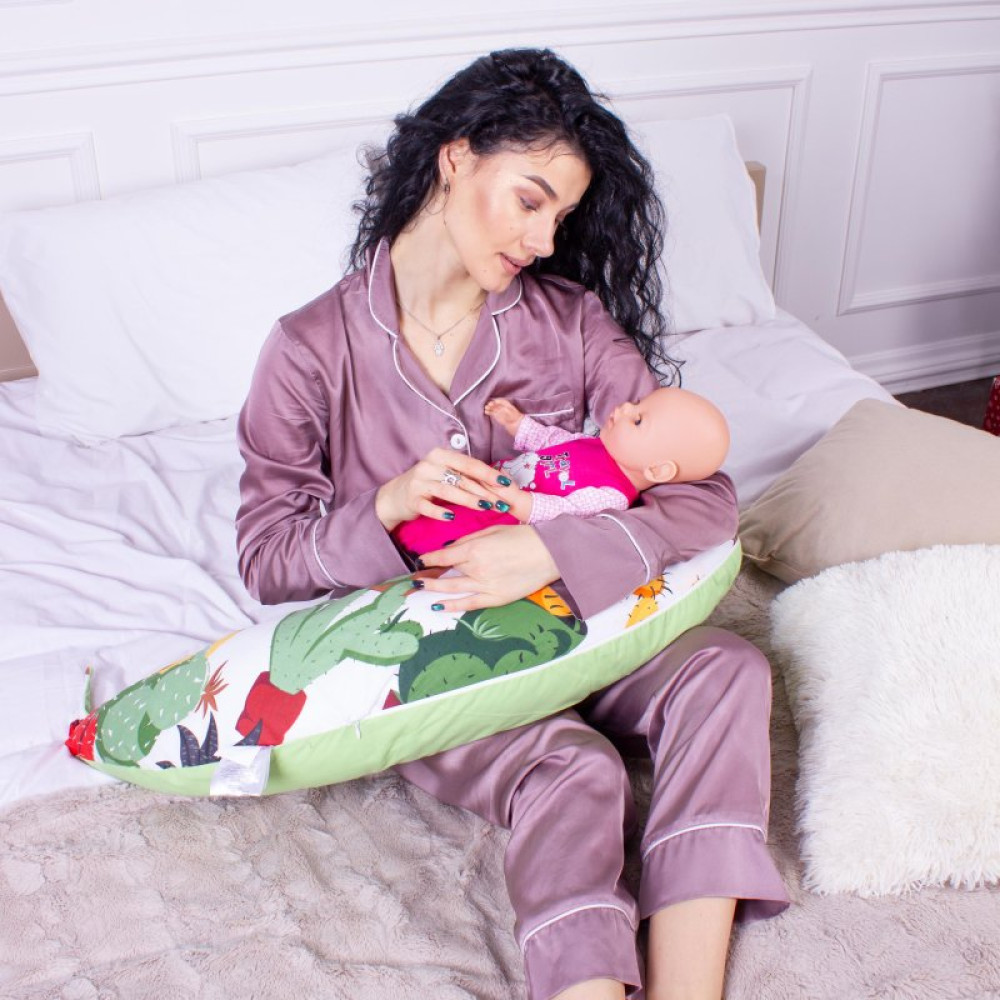 Подушка MirSon для беременных и кормления №8312 Print Line 17-0002 Cecilio Бязь 30х170х20 см (2200006200376)