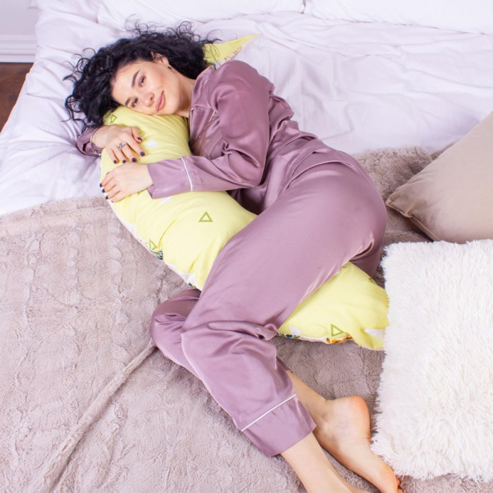 Подушка MirSon для беременных и кормления №8314 Print Line 17-0242 Salyut Бязь 30х170х20 см (2200006200390)