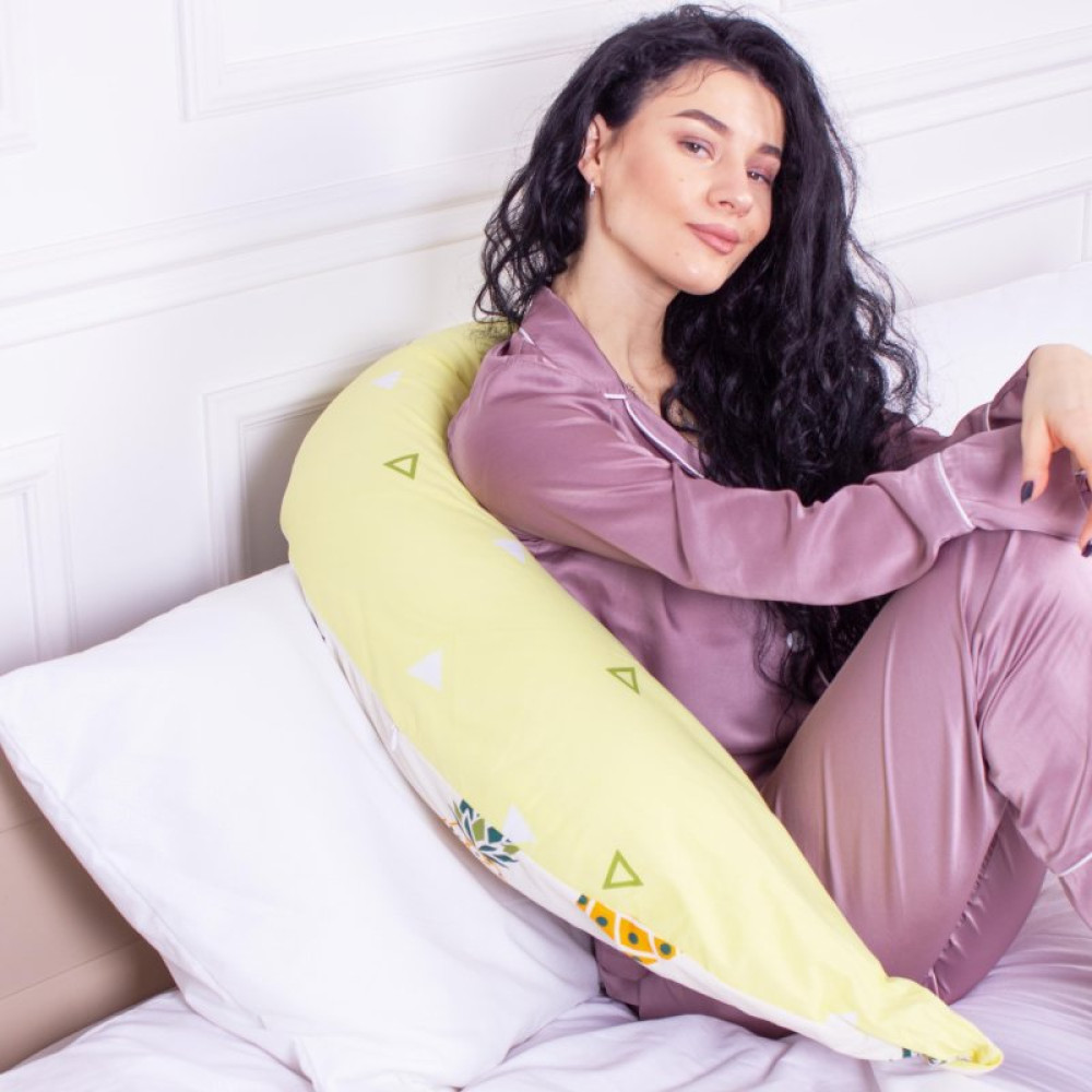 Подушка MirSon для беременных и кормления №8314 Print Line 17-0242 Salyut Бязь 30х170х20 см (2200006200390)