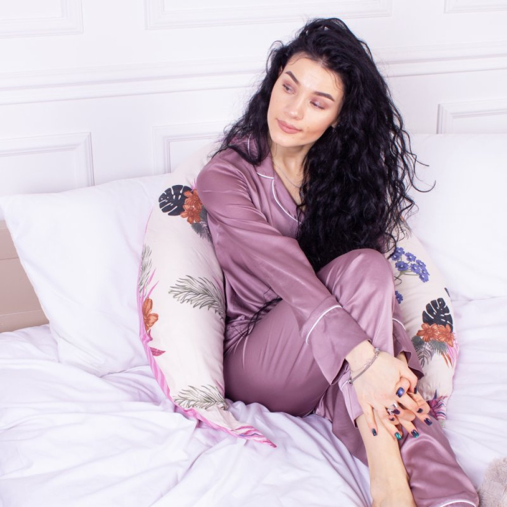 Подушка MirSon для беременных и кормления №8315 Print Line 20-0001 Bella Бязь 30х170х20 см (2200006200406)