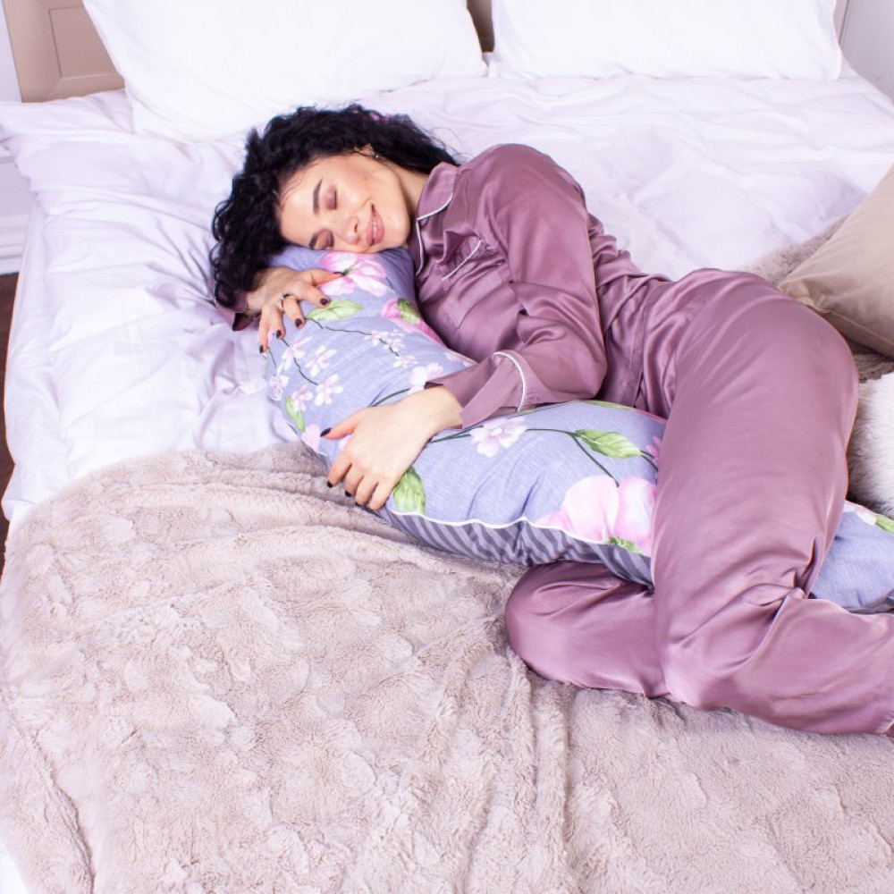 Подушка MirSon для беременных и кормления №8316 Print Line 19-6757 Regina Бязь 30х170х20 см (2200006200413)