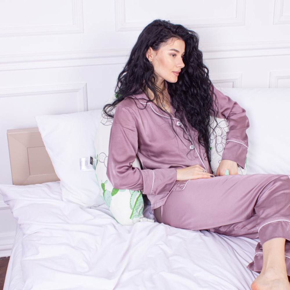 Подушка MirSon для беременных и кормления №8317 Print Line 19-2508 Sabbia Бязь 30х170х20 см (2200006200420)