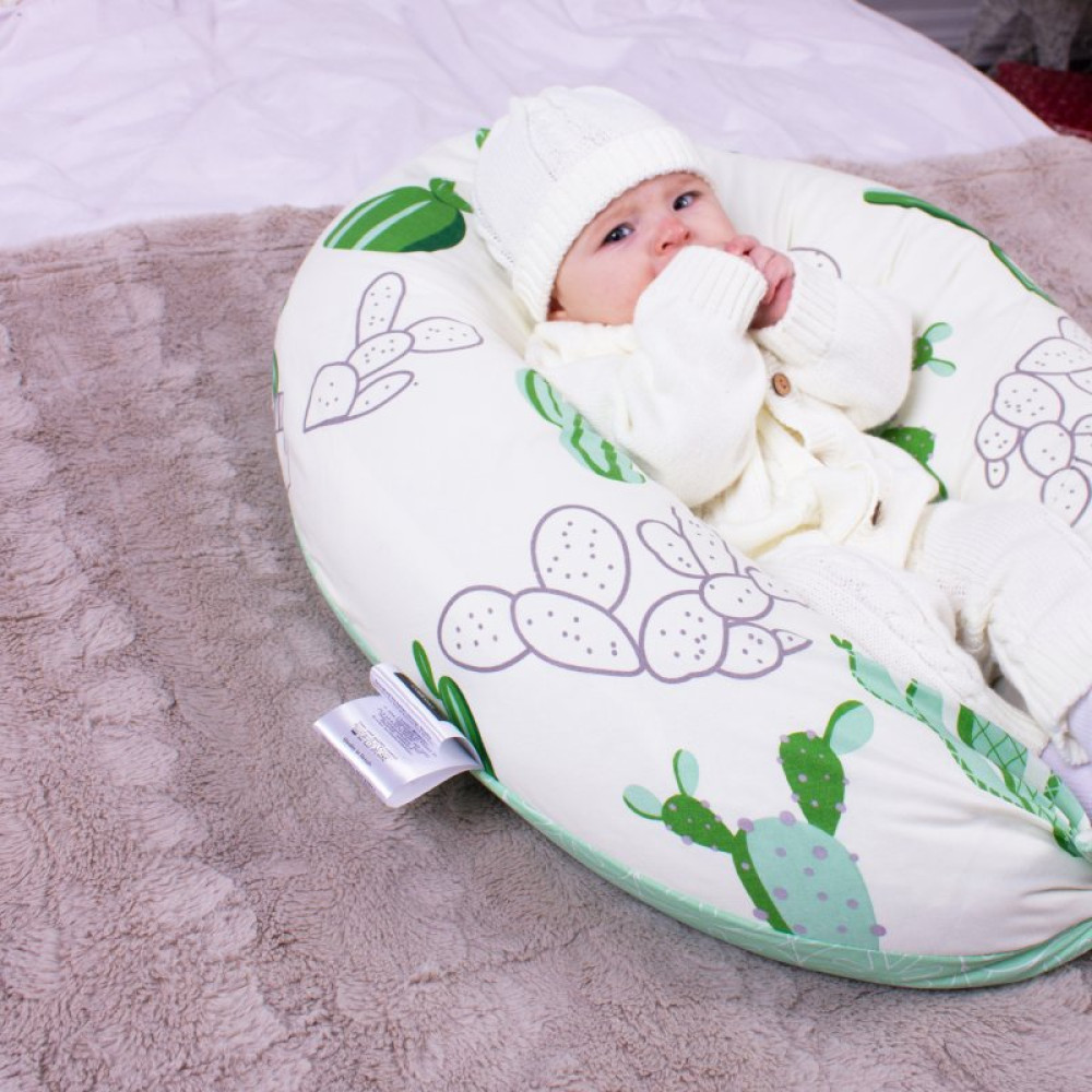 Подушка MirSon для беременных и кормления №8317 Print Line 19-2508 Sabbia Бязь 30х170х20 см (2200006200420)