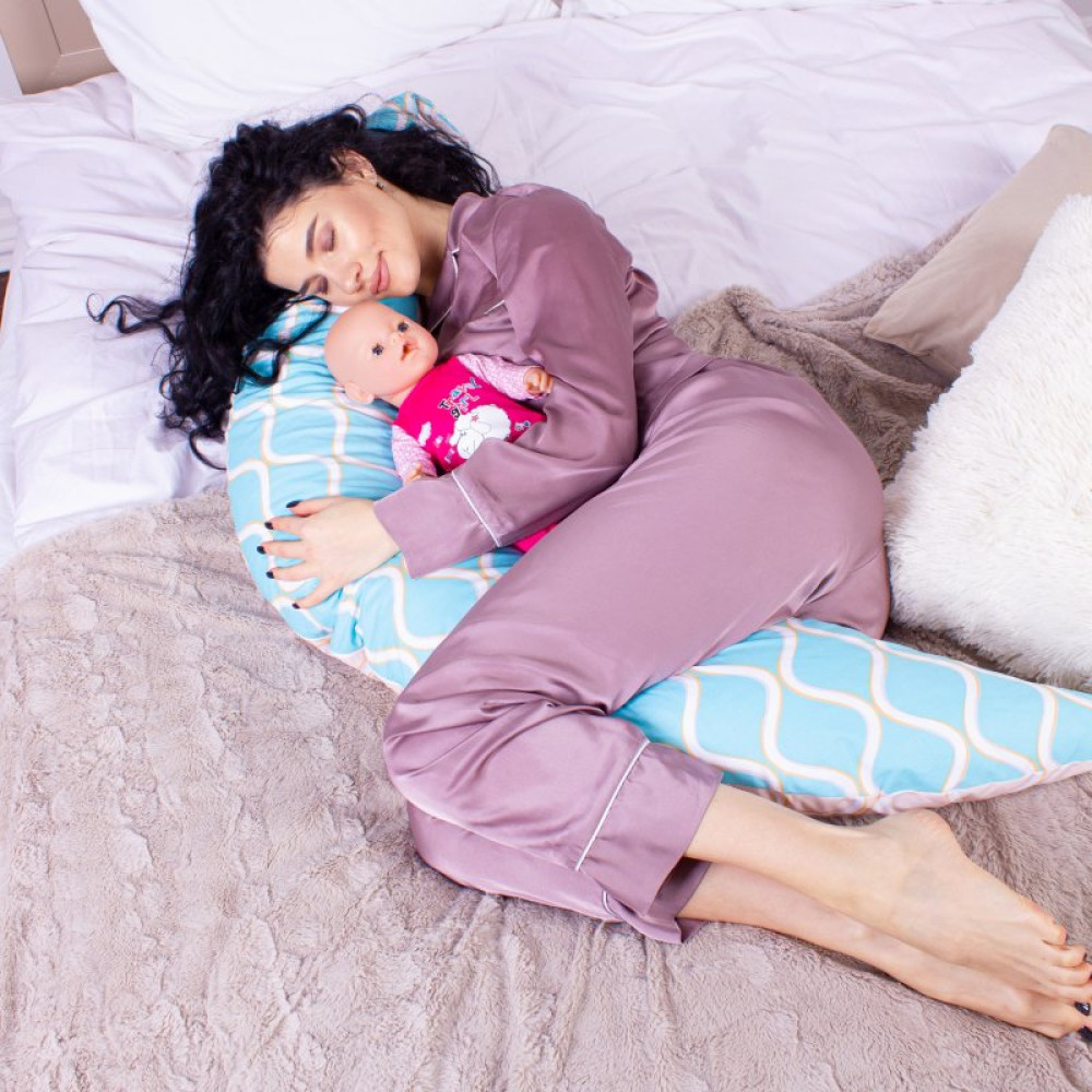 Подушка MirSon для беременных и кормления №8319 Print Line 18-444 Gracia Бязь 30х170х20 см (2200006200444)