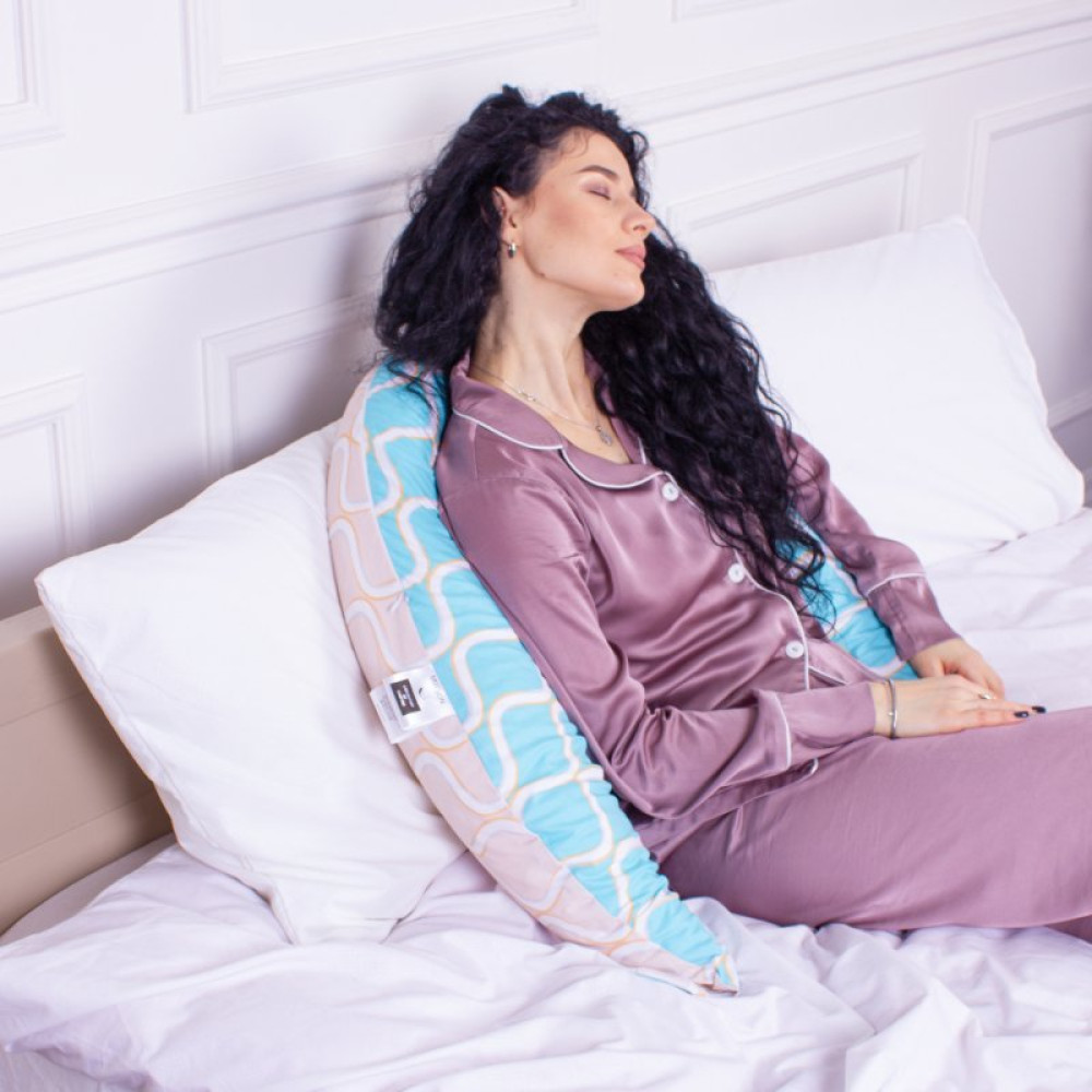 Подушка MirSon для беременных и кормления №8319 Print Line 18-444 Gracia Бязь 30х170х20 см (2200006200444)