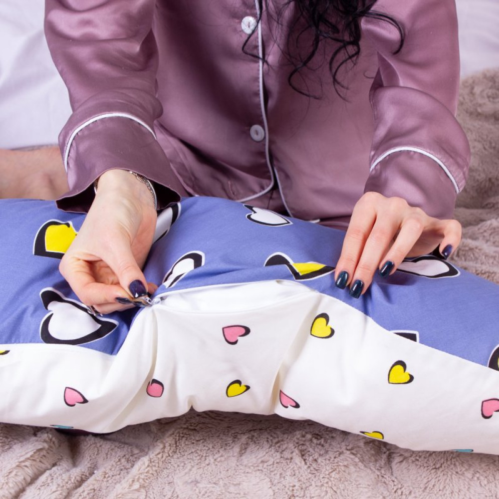 Подушка MirSon для беременных и кормления №8320 Print Line 17-0143 Mayya Бязь 30х170х20 см (2200006200451)