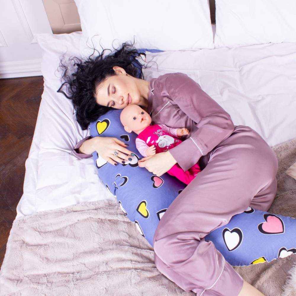 Подушка MirSon для беременных и кормления №8320 Print Line 17-0143 Mayya Бязь 30х170х20 см (2200006200451)