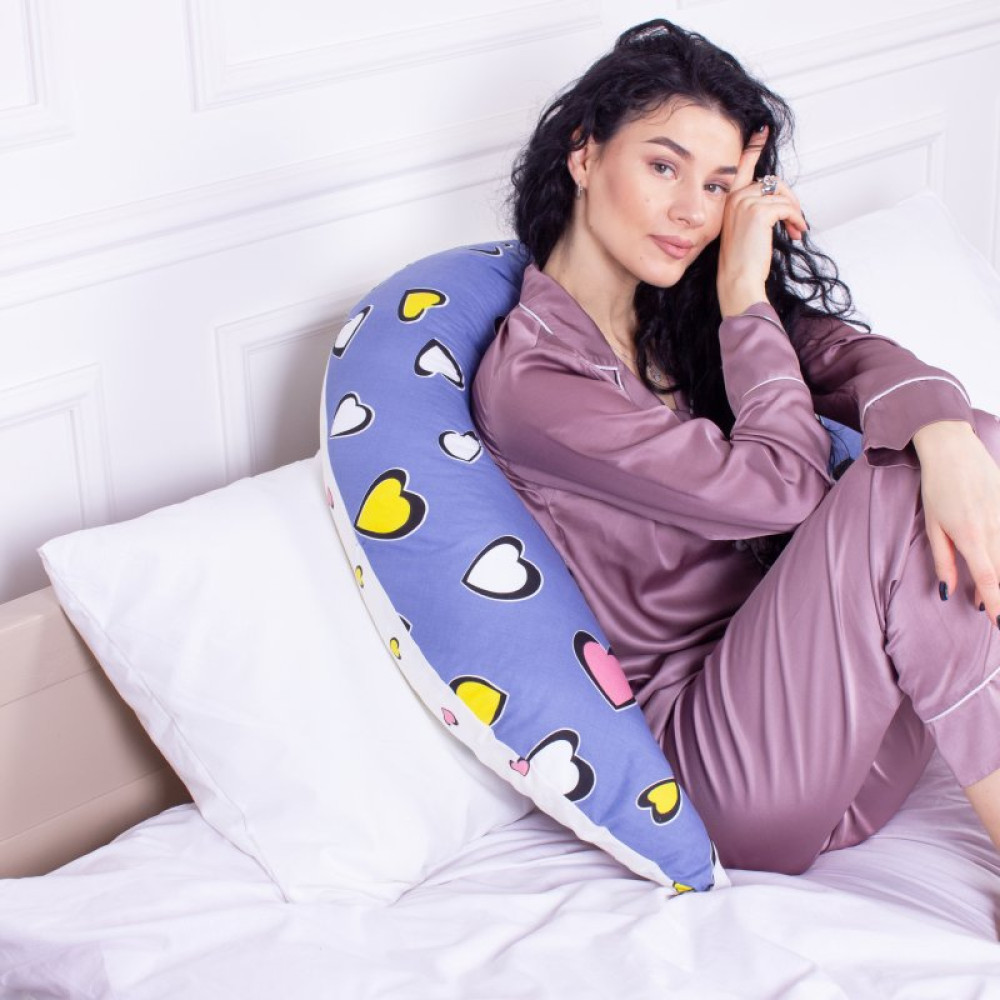 Подушка MirSon для беременных и кормления №8320 Print Line 17-0143 Mayya Бязь 30х170х20 см (2200006200451)