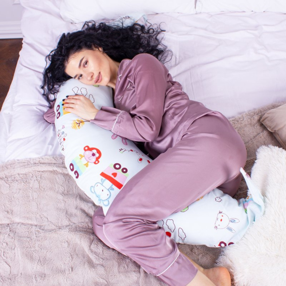 Подушка MirSon для беременных и кормления №8322 Print Line 17-0513 Toys Бязь 30х170х20 см (2200006200475)